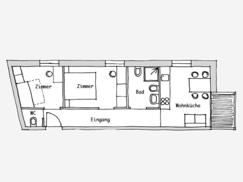 Appartamento con 2 Camere da Letto
